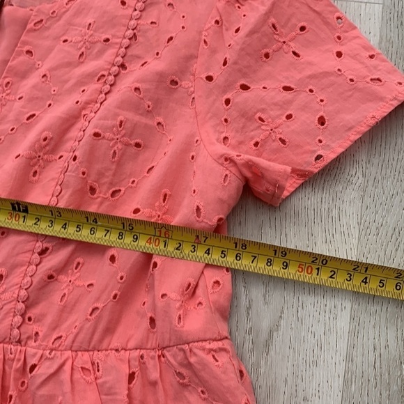 KNOX Rose Women's Pink peach Eyelet Baby Doll Dress‎ Size S NWT Summer melon - Picture 9 of 13